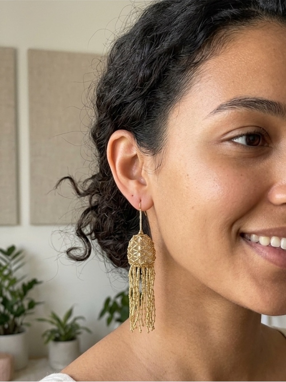INTERLACED RHINESTONE EARRINGS